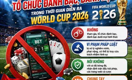 Tăng cường tuyên truyền phòng, chống hoạt động tổ chức đánh bạc, đánh bạc trong thời gian diễn ra World Cup 2026