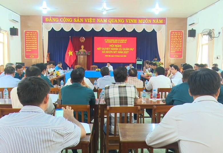 Nhơn Mỹ tổ chức xét duyệt nghĩa vụ quân sự năm 2027