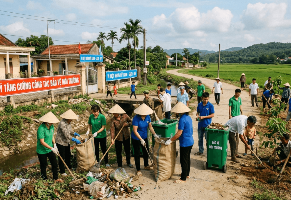 Nhơn Mỹ tăng cường công tác bảo vệ môi trường
