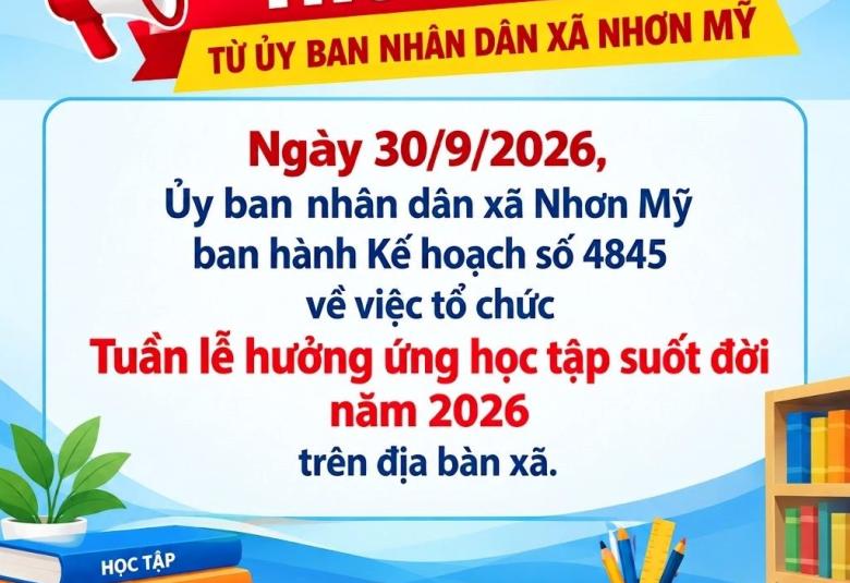 Tuần lễ hưởng ứng học tập suốt đời năm 2026