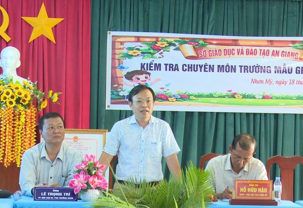 Sở Giáo dục tỉnh kiểm tra chuyên môn tại trường Mẫu giáo Nhơn Mỹ