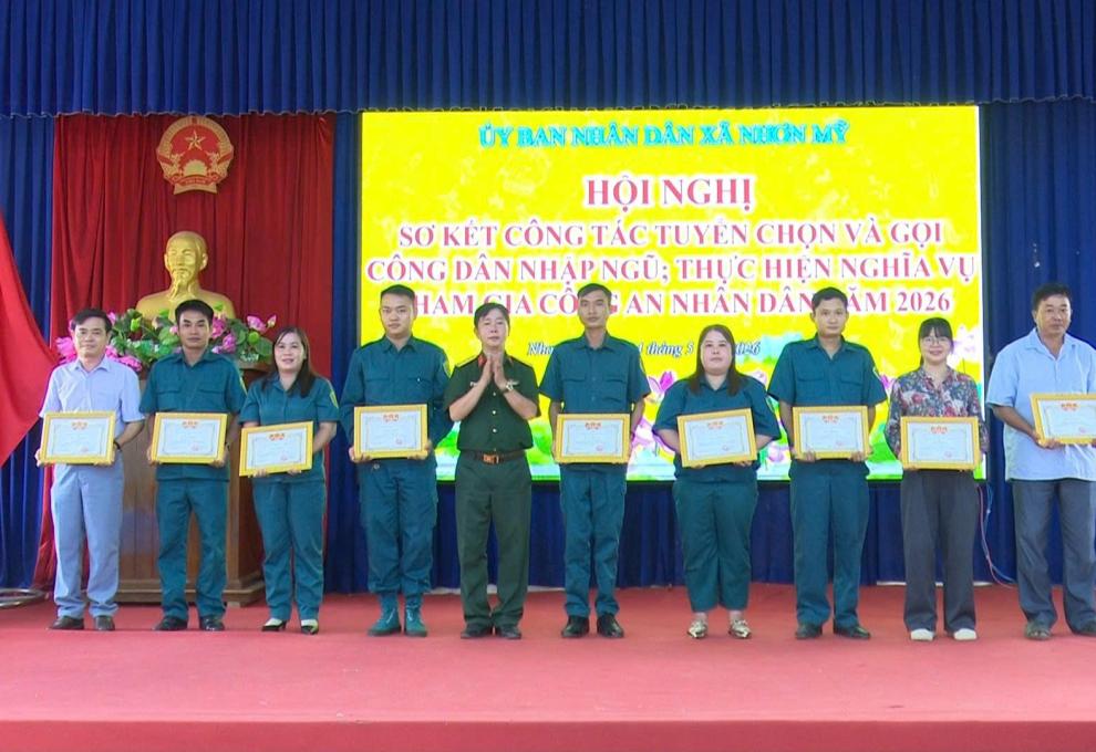 Nhơn Mỹ sơ kết công tác tuyển quân năm 2026