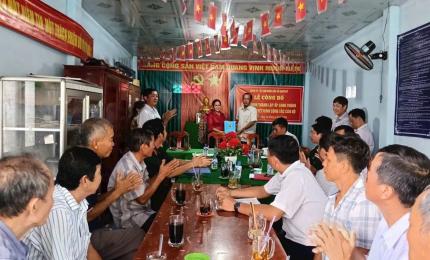Nhơn Mỹ công bố thành lập chi bộ ấp Long Thành