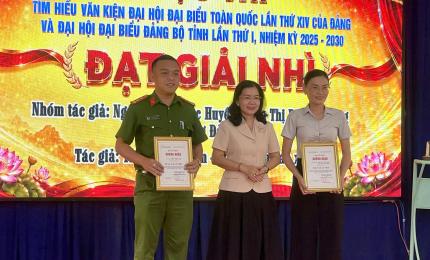 Đảng ủy xã tổng kết, trao giải cuộc thi tìm hiểu văn kiện đại hội XIV của đảng