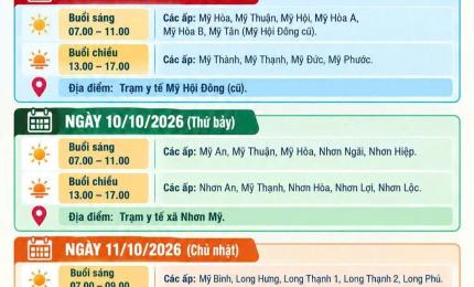 BAN CHQS XÃ NHƠN MỸ THÔNG BÁO Sơ tuyển sức khỏe nghĩa vụ quân sự năm 2027