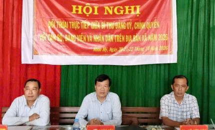 Bí thư Đảng ủy xã Nhơn Mỹ đối thoại trực tiếp với nhân dân