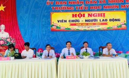 Trường Tiểu học Nhơn Mỹ Hội nghị viên chức người lao động năm học 2026–2027