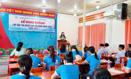 Nhơn Mỹ khai giảng lớp đào tạo nghề cho lao động nông thôn