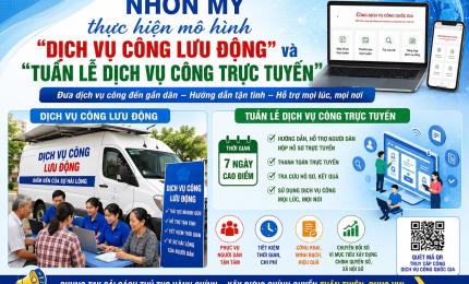 Nhơn Mỹ thực hiện mô hình “Dịch vụ công lưu động”  và “Tuần lễ dịch vụ công trực tuyến”