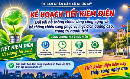 Nhơn Mỹ triển khai kế hoạch tiết kiệm điện 