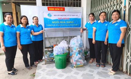 Hội LHPN Nhơn Mỹ thu hoạch mô hình “Ngôi nhà xanh” và “Thu gom phế liệu - gây quỹ tình thương”