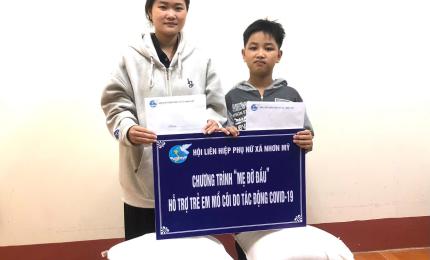 Hội LHPN Nhơn Mỹ thực hiện chương trình “mẹ đỡ đầu” nhân dịp Quốc tế thiếu nhi (1/6)