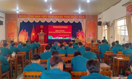 Nhơn Mỹ khai giảng huấn luyện dân quân tại chỗ năm 2026