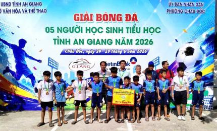 Xã Nhơn Mỹ giành giải Ba bóng đá học sinh tiểu học năm 2026