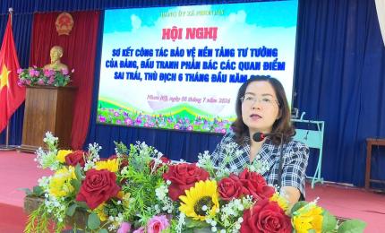 Đảng ủy xã Nhơn Mỹ sơ kết công tác bảo vệ nền tảng tư tưởng của Đảng