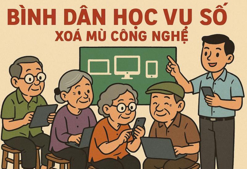 Triển khai phong trào “Bình dân học vụ số” trên địa bàn xã Nhơn Mỹ