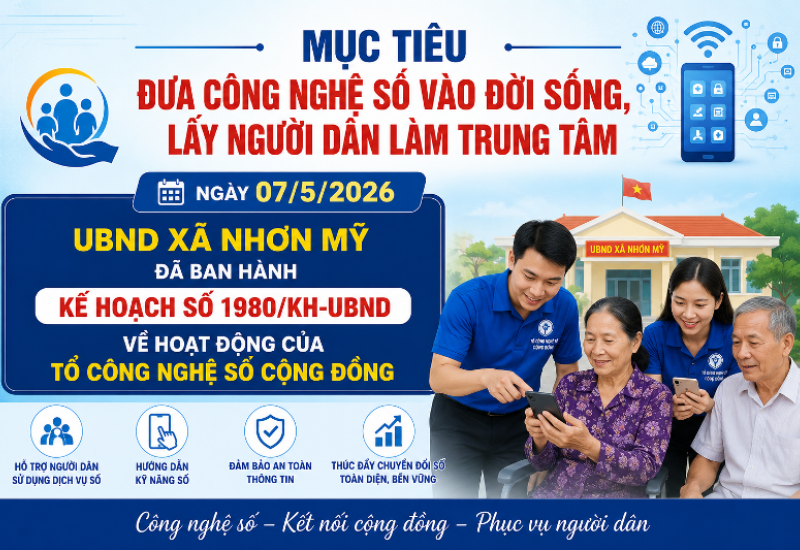Nhơn Mỹ đẩy mạnh chuyển đổi số thông qua tổ công nghệ số cộng đồng