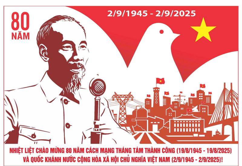 Đẩy mạnh tuyên truyền, cổ động trực quan mừng kỷ niệm 80 năm Cách mạng Tháng Tám thành công và Quốc khánh (02/9/1945 - 02/9/2025)