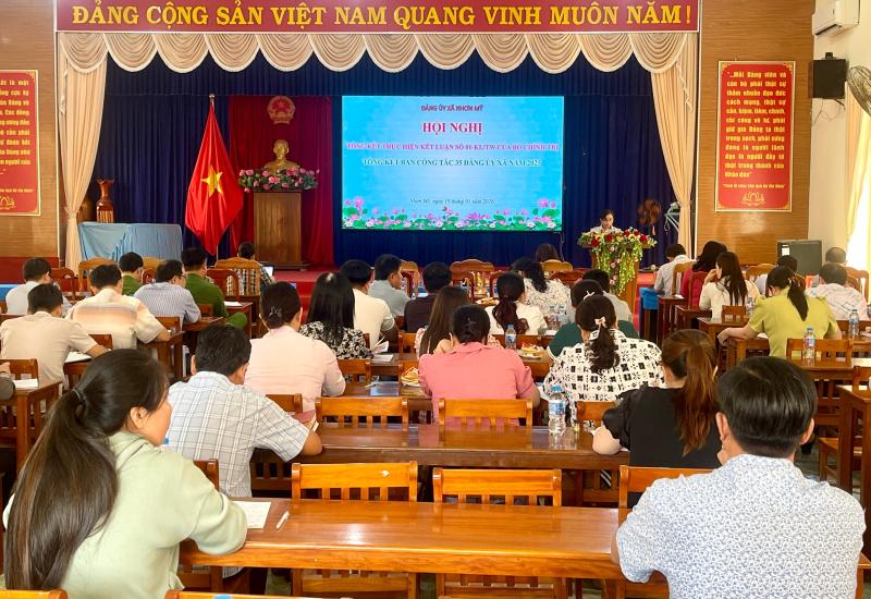 Nhơn Mỹ tổng kết thực hiện Kết luận số 01 của Bộ Chính trị và tổng kết Ban công tác 35 Đảng ủy năm 2025