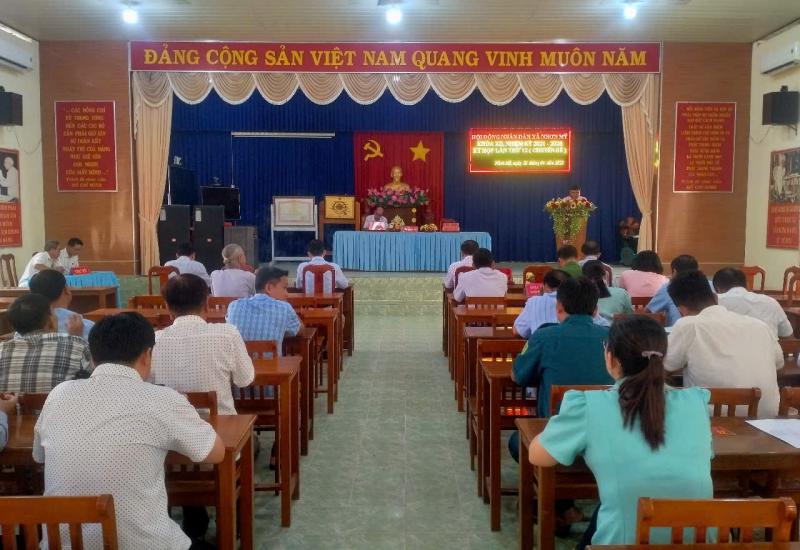 HĐND xã Nhơn Mỹ họp chuyên đề sắp xếp đơn vị hành chính cấp xã, cấp tỉnh