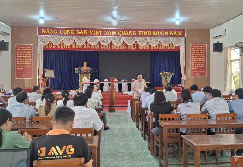 Đảng ủy Nhơn Mỹ họp rà soát công tác chuẩn bị Đại hội Đảng bộ xã  lần thứ I, nhiệm kỳ 2025 - 2030