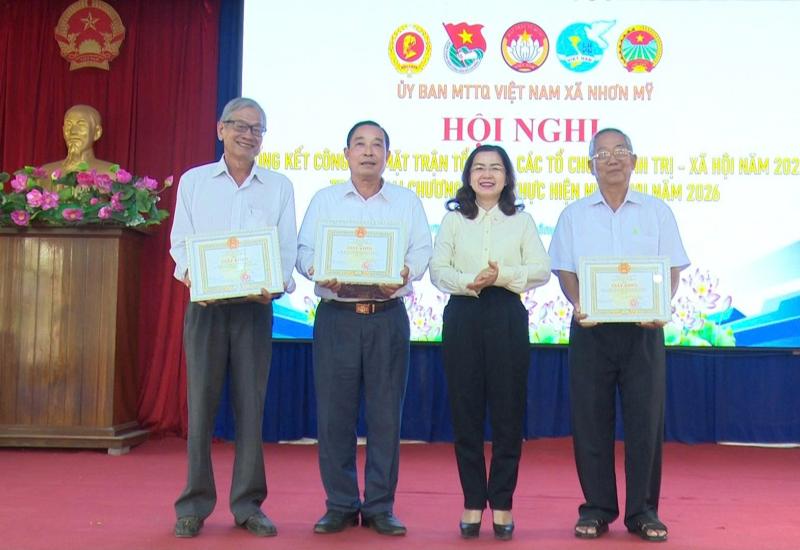 Xã Nhơn Mỹ tổng kết công tác Mặt trận và các tổ chức chính trị – xã hội năm 2025