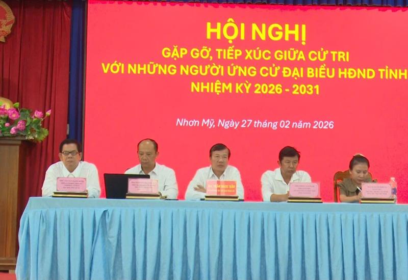 5 ứng cử viên đại biểu HĐND tỉnh tiếp xúc cử tri xã Nhơn Mỹ