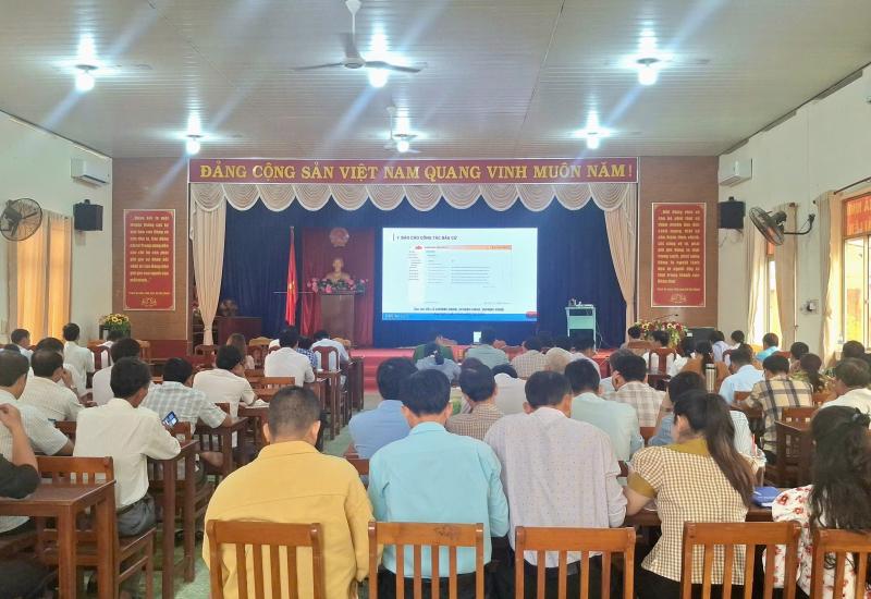 Nhơn Mỹ tham dự hội nghị trực tuyến toàn quốc tập huấn một số nội dung về phần mềm phục vụ công tác bầu cử