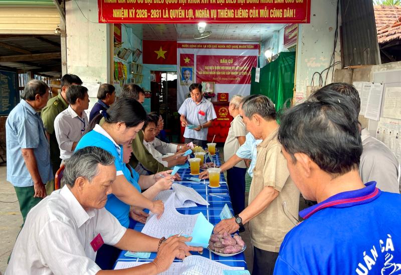 Nhơn Mỹ khai mạc bầu cử tại 31 điểm bỏ phiếu