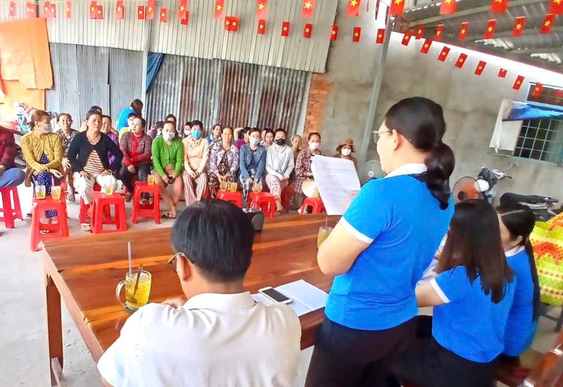 Hội Liên hiệp Phụ nữ xã Nhơn Mỹ sôi nổi đóng góp ý kiến vào dự thảo Văn kiện Đại hội đại biểu Phụ nữ toàn quốc lần thứ XIV