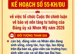 tổ chức Cuộc thi chính luận về bảo vệ nền tảng tư tưởng của Đảng xã Nhơn Mỹ năm 2026