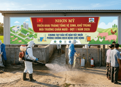 Nhơn Mỹ triển khai tháng tổng vệ sinh, khử trùng môi trường chăn nuôi đợt 1 năm 2026