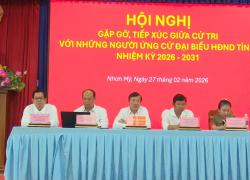 5 ứng cử viên đại biểu HĐND tỉnh tiếp xúc cử tri xã Nhơn Mỹ