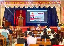 Nhơn Mỹ dự Hội nghị trực tuyến Báo cáo viên cấp tỉnh tháng 3 