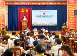 Đảng bộ xã Nhơn Mỹ tổ chức hội nghị Ban Chấp hành Đảng bộ lần thứ năm